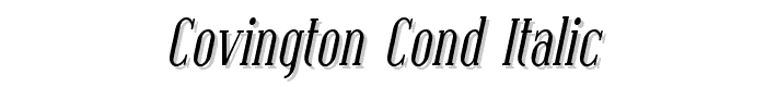 Covington Cond Italic font